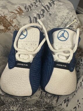 Vintage Nike Air Jordan 13 Retro Blue Flint Gray 2C Baby Shoe 310274 441